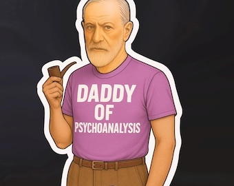Father Figure Funny Freud Sticker: Therapist Humor - Psychology Student Gift