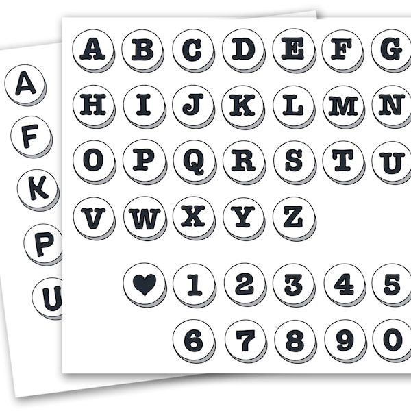 Circular Alphabet Friendship Beads SVG - Digital Download