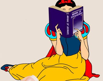 Psychology Graduate Sticker: Snow White Reading