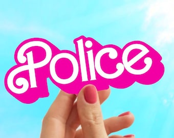 Police Vinyl Sticker: Laptop, Water Bottle Decal