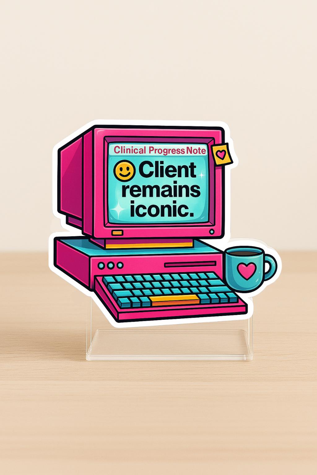 Client Remains Iconic Sticker: Retro Therapist Gift - Etsy