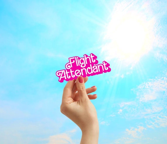Flight Attendant Sticker: Aviation Gift, Laptop Decal