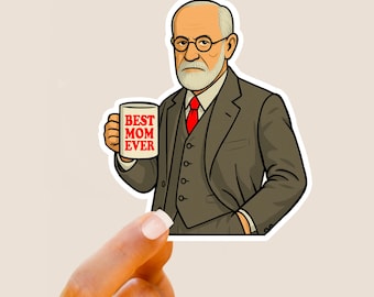 Father Figure Funny Freud Sticker: Therapist Humor - Psychology Student Gift - Mother’s Day Gift