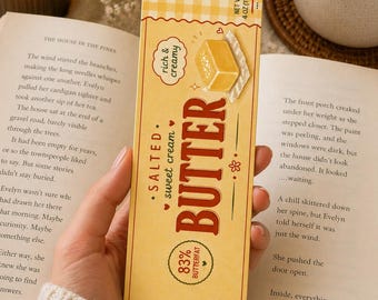 Salted Butter Bookmark – Laminated Cozy Kitchen-Core Reading Accessory