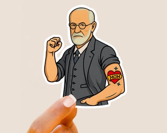 Father Figure Funny Freud Sticker: Therapist Humor - Psychology Student Gift