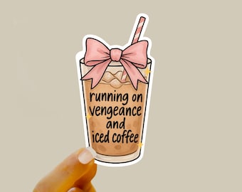 Iced Coffee Sticker: Funny Caffeine Addict Vinyl