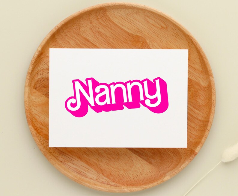 Nanny Lettering Nanny Vinyl Sticker: Laptop, Water Bottle Decal - Etsy