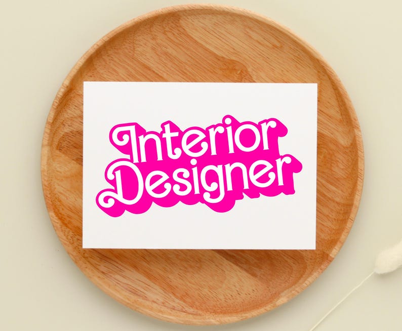 Pink Interior Designer Vinyl Sticker: Laptop, Water Bottle Decal - Etsy