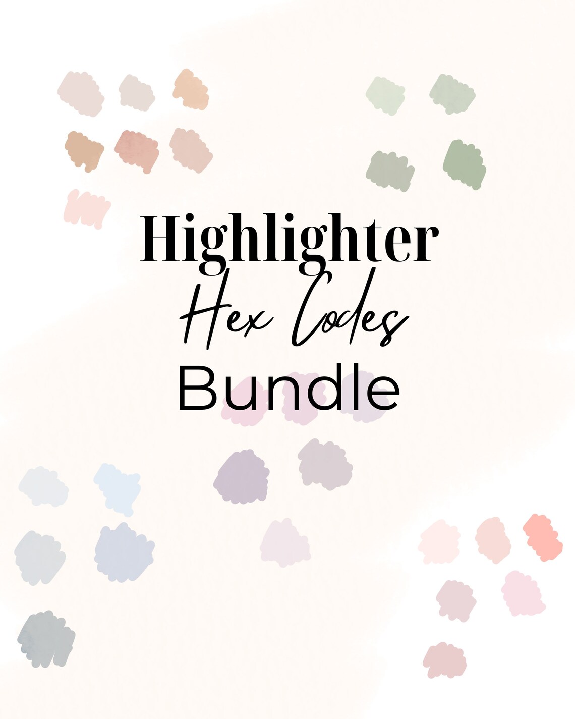 Highlight Hex Codes for Goodnotes Etsy