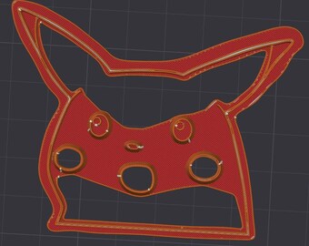 Surprised Pikachu Cookie Cutter 3D print file