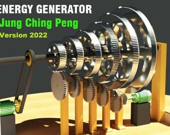 Magnet Motor Free Energy Generator Jung Ching Peng 3D Model | DIY Plans New 2022 Multi Language