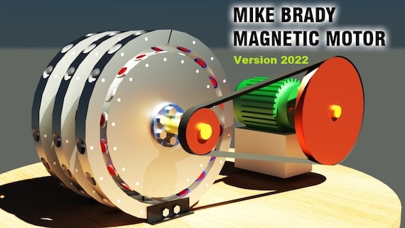 Magnetmotor Freie Energie Generator Mike Brady 3D Modell DIY Plans