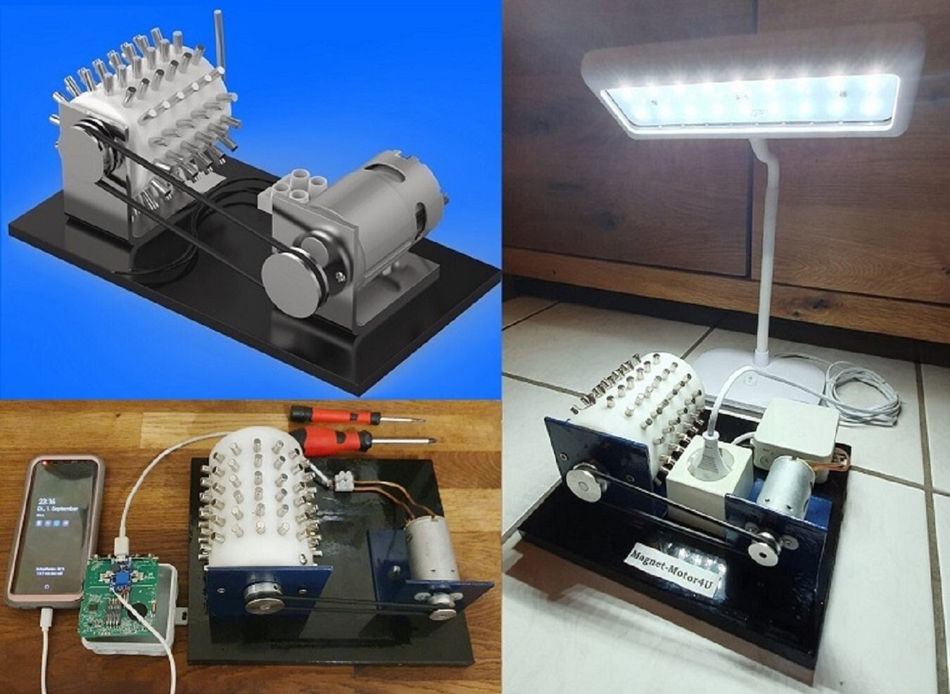 Magnet Motor Free Energy Generator 3D Model DIY Plans