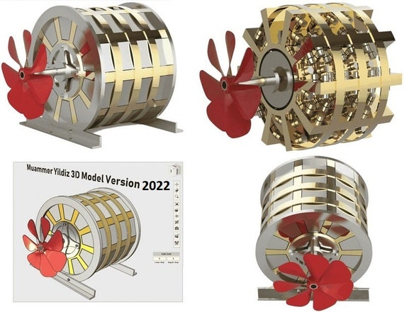 Rejsende smugling ornament Magnet Motor Free Energy Generator Muammer Yildiz 3D Model - Etsy