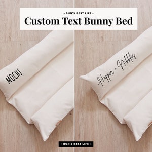 Custom Text Minimalist Natural Cotton Waterproof Bunny Bed With Removable Inserts