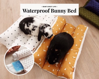 Cama para conejitos impermeable personalizada con inserciones extraíbles