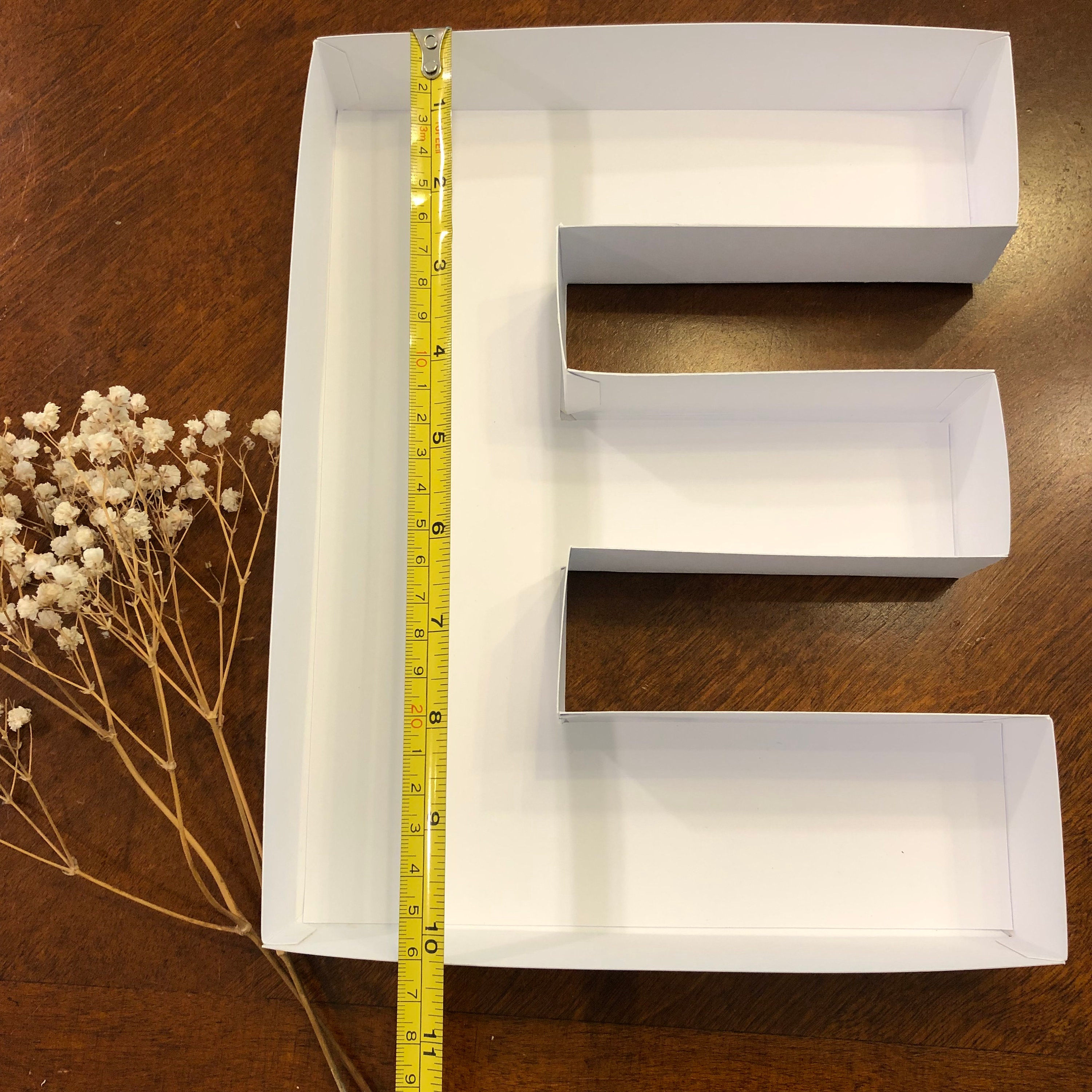Fillable Box Letter E size 10inch Tall 