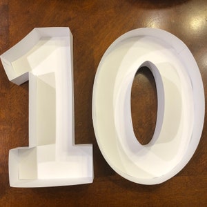 Fillable Box Number Lot of 2,  (size 10inch Tall)