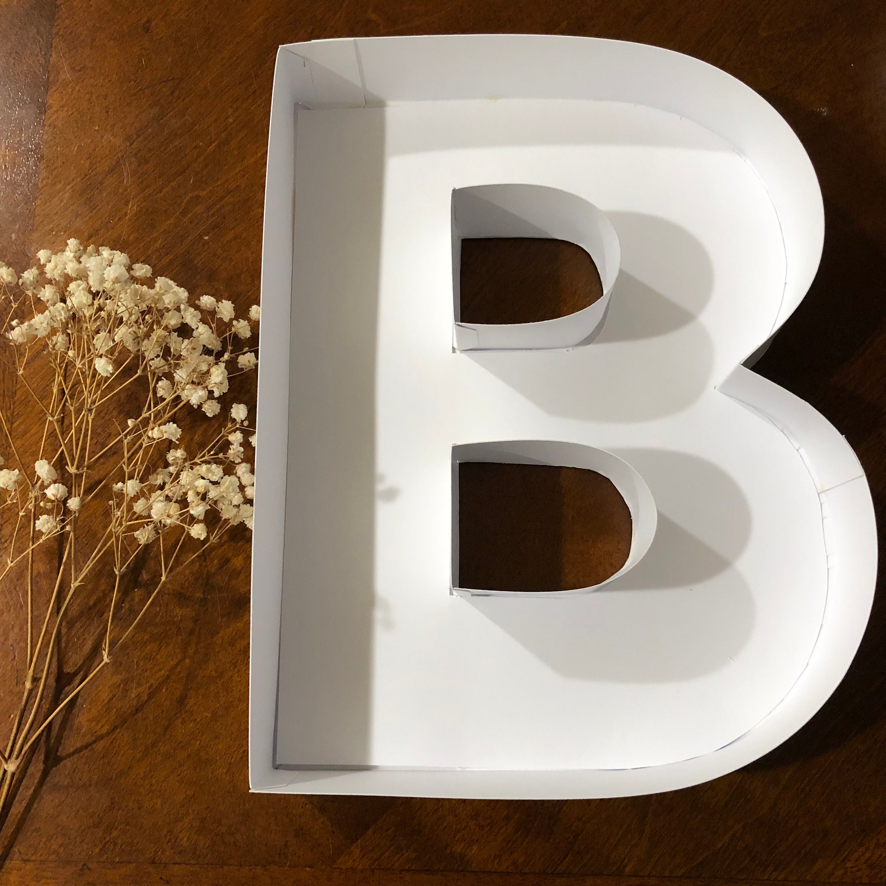 Fillable Box Letter A, Charcuterie Tray size 10inch Tall 