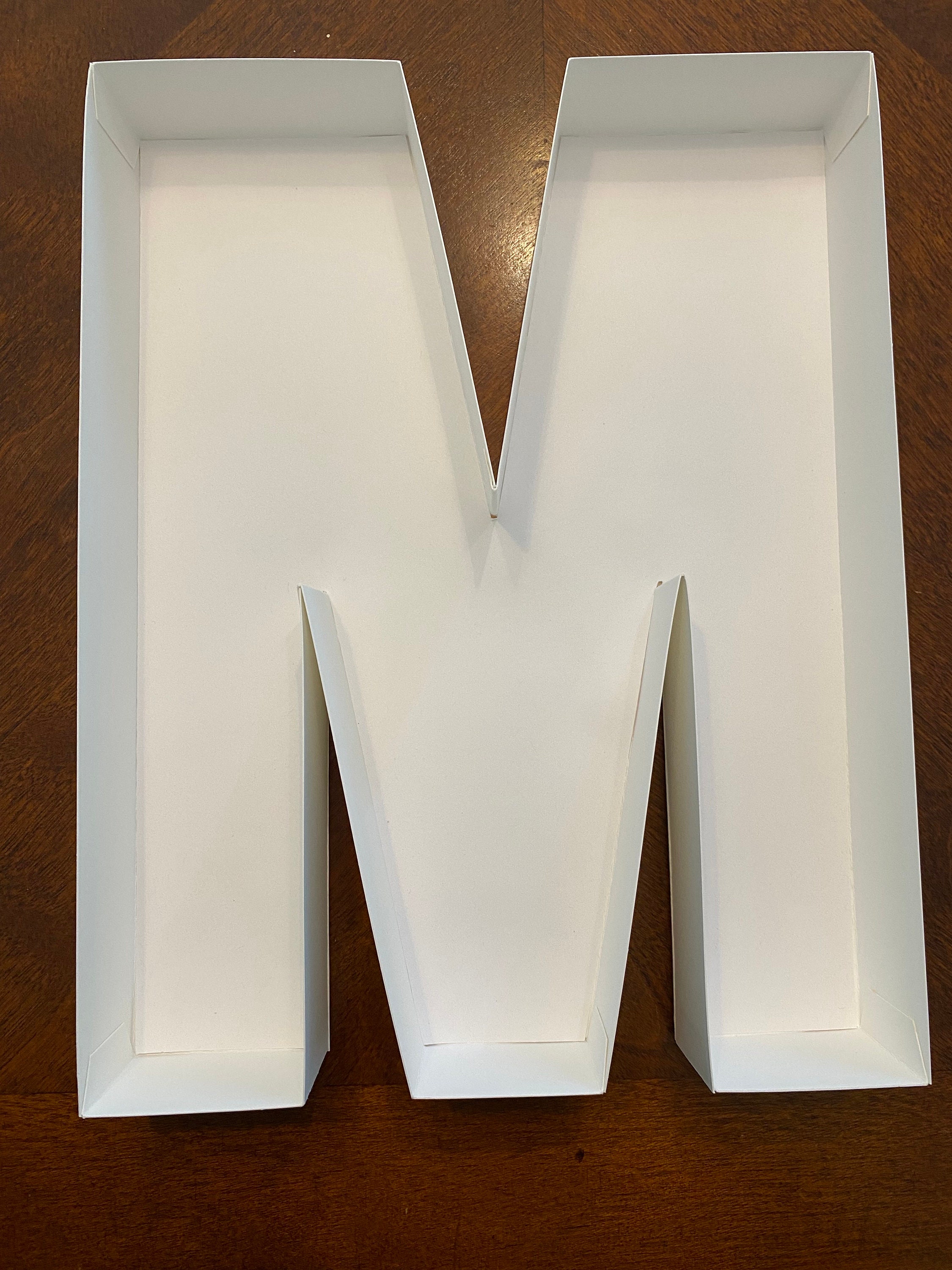 Fillable Box Letter A, Charcuterie Tray size 10inch Tall 