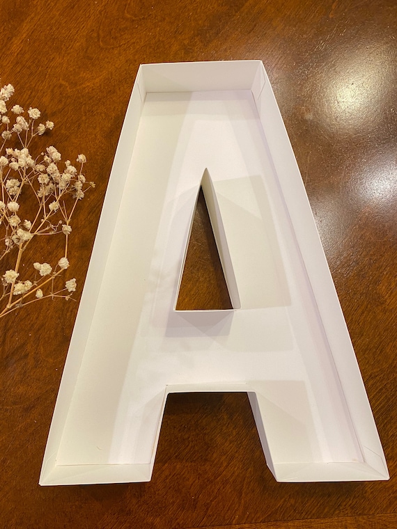 Fillable Box Letter A, Charcuterie Tray size 10inch Tall 