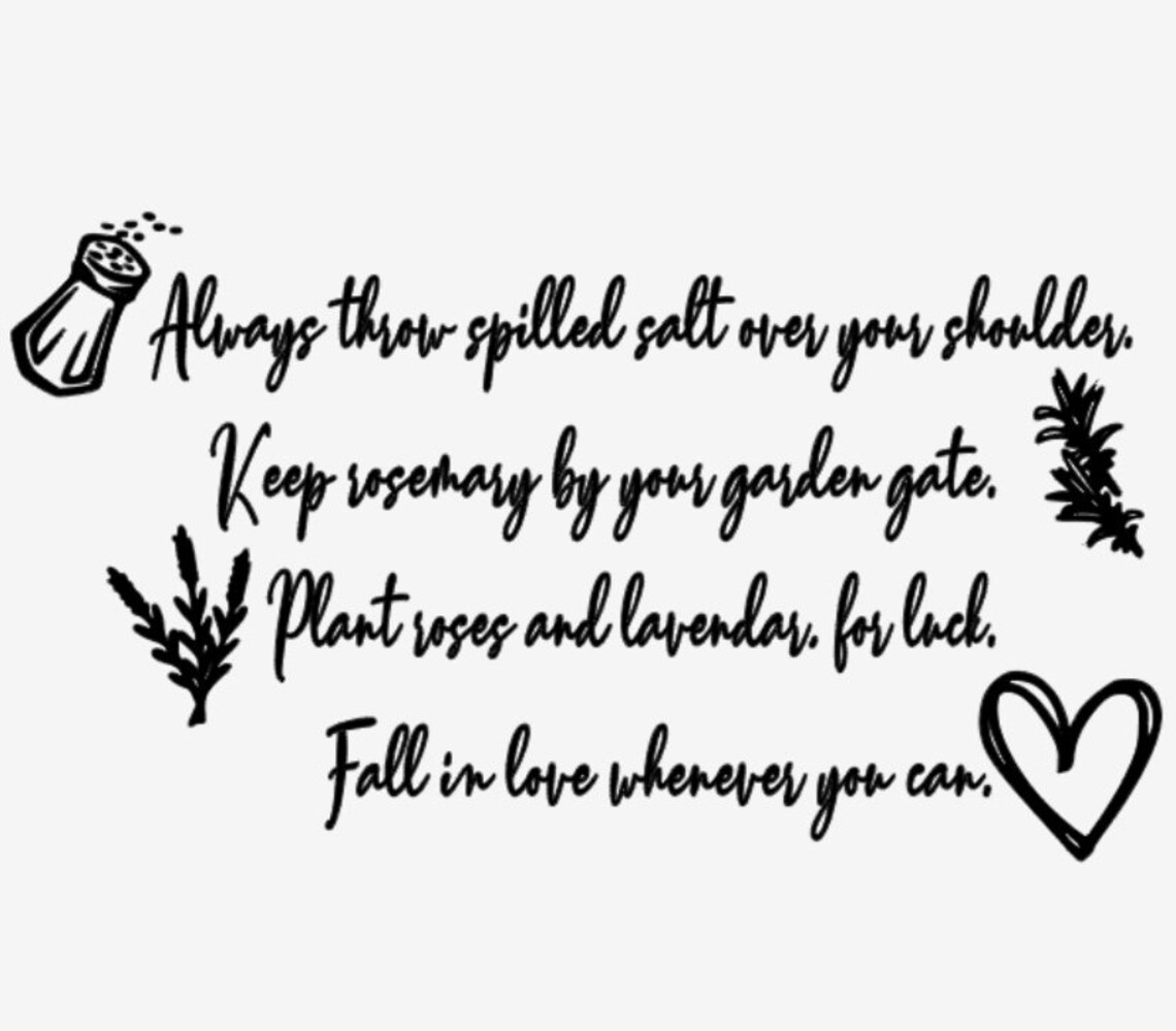 PRACTICAL MAGIC SVG, Practical Magic, Svg, Spilled Salt Quote, Spilt ...
