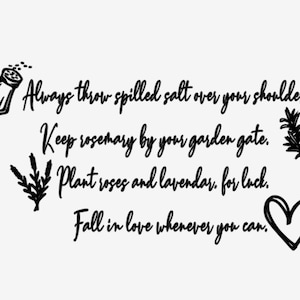PRACTICAL MAGIC SVG,  practical magic, svg, spilled salt quote, spilt salt quote, practical magic quote svg