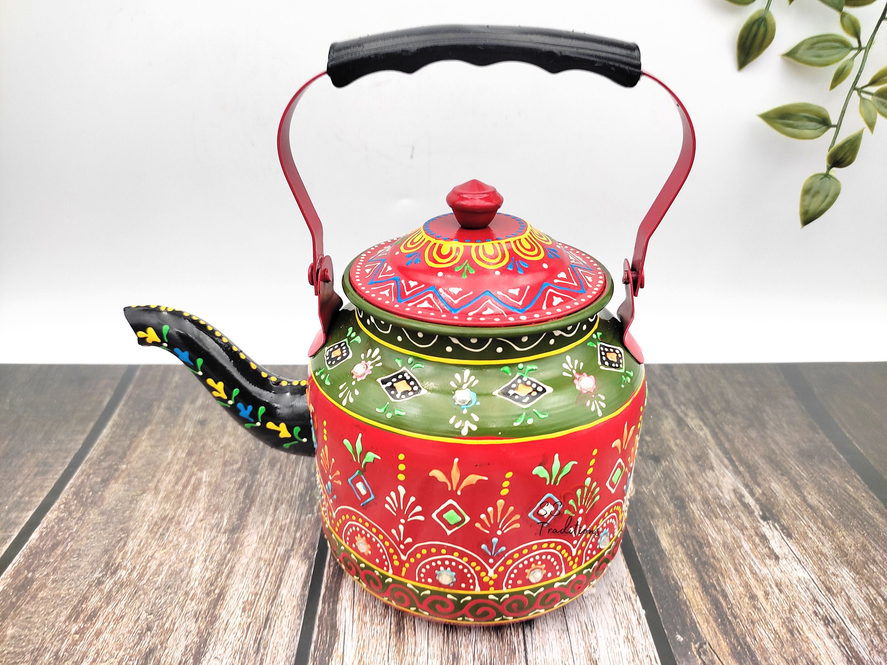 Hand Painted Tea Kettle Induction Kettle Stainless Steel Tea Etsy