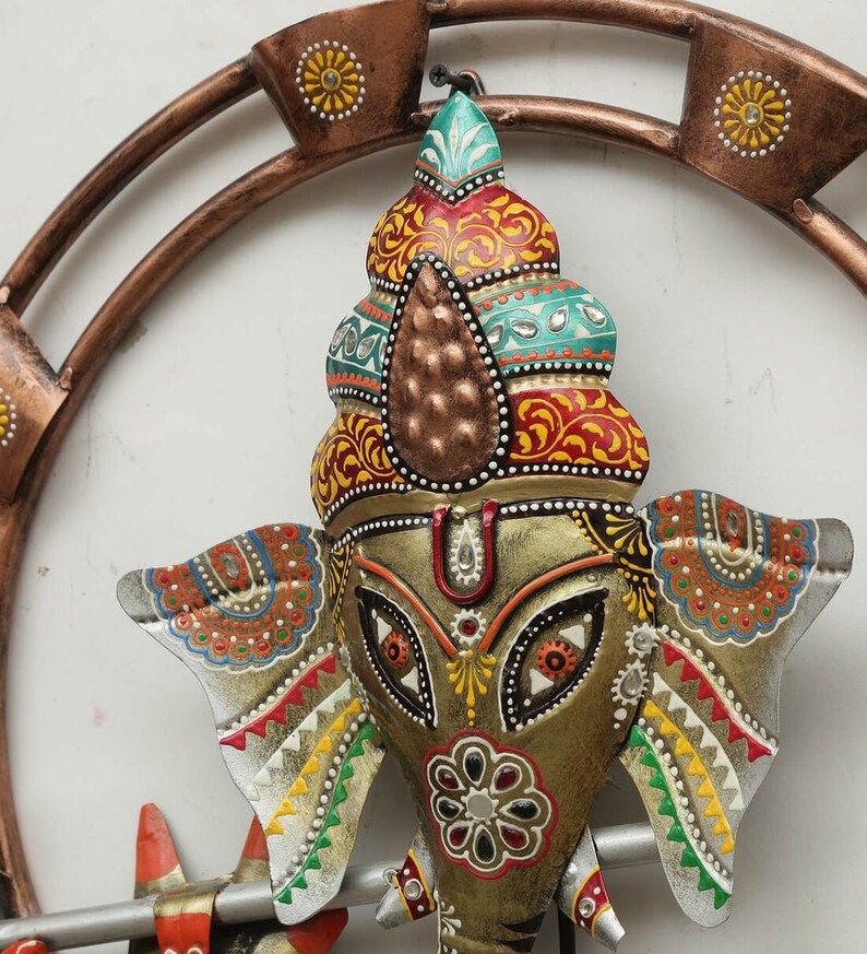 Halo Of Lord Ganesha LED Metal Wall Decor Ganesha Metal Wall Etsy