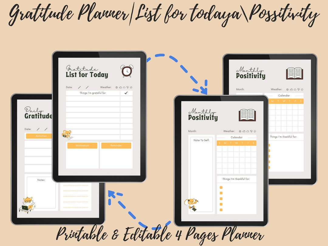 Gratitude Planner, Happy Planner Insert, Big Happy Planner, Happy