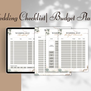 Lista de verificación de bodas, Planificación de bodas, Planificador de bodas, Cuaderno de bodas, Preparación de bodas