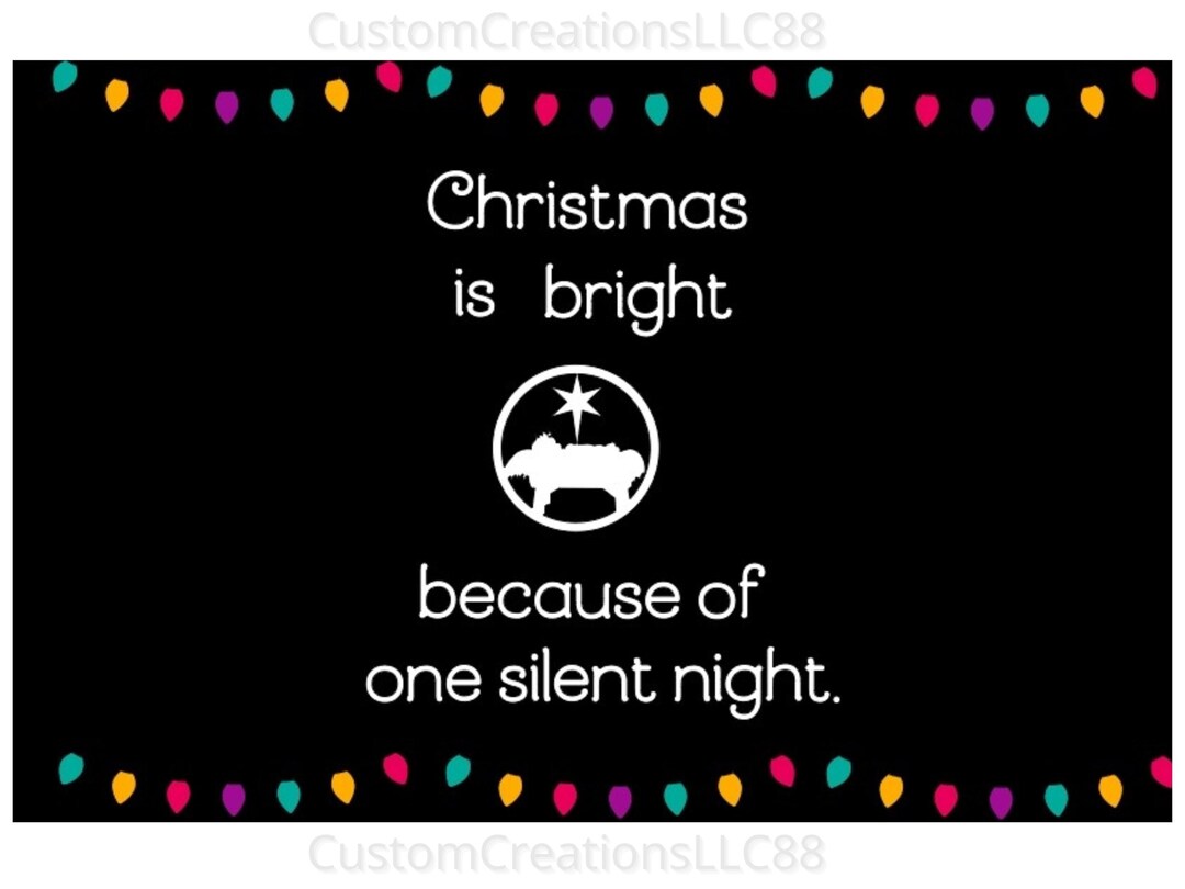 Christmas is Bright Bulletin Board Kit / Silent Night/ Jesus Manger ...