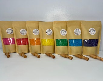Arroz sensorial arcoíris para kits de actividades de contenedor sensorial