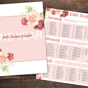JW One Year Bible Reading Schedule | Multiple Versions | New Service Year | PDF | Jehovah&#39;s Witness | Printable Digital Download