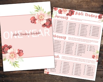 JW One Year Bible Reading Schedule | Multiple Versions | New Service Year | PDF | Jehovah&#39;s Witness | Printable Digital Download