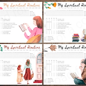 JW Spiritual Routine Activity Tracker | People Package Designs | Jehovah&#39;s Witness | Printable Digital Download