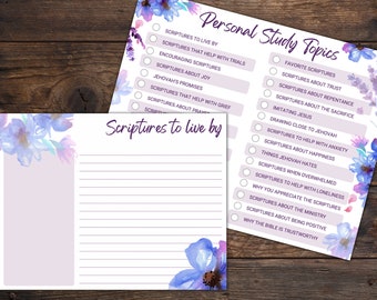 JW Personal Study Topics | 30 & 15 Day Challenges | Spiritual Challenges | Bible Reading | Jehovah&#39;s Witness | Printable Digital Download