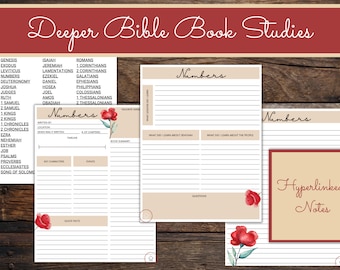 JW Bible Study Note Taking Templates | Hyperlinked Study Notes | Jehovah&#39;s Witness | Printable Digital Download