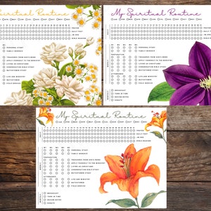 JW Spiritual Routine Activity Tracker | Floral 2 Package Designs | Jehovah's Witness | Printable Digital Download