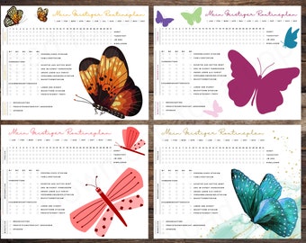 JW Mein Geistiger Routineplan / Bug-Paket-Designs / German Duetsch / Jehovas Zeugen / Druckbarer digitaler Descargar