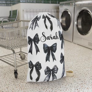 Personalized Laundry Bag, Customized Laundry Bag, College Essentials, Clothes Hamper, Coquette Laundry Bag, Kids Laundry, Laundry Basket