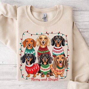 Dachshund Christmas Sweatshirt, Dachshund Christmas Shirt, Weiner Dog Gifts, Dachshund Gift For Women, Dog Yoga, Funny Weiner Dog Shirt