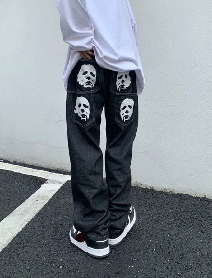 Loose High waisted Michael Myers Jeans Baggy Etsy