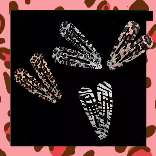 Y2K Jewelry Leopard Zebra Hair Clips