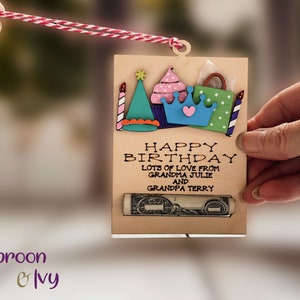 Custom Money Holder, Money Gift Ideas Birthday, Cash Gift Holder