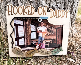 Hooked On Daddy Fishing Gift, Christmas Gift For Dad, Personalized Father’s Day Gift,  Gift For Dads Who Love To Fish