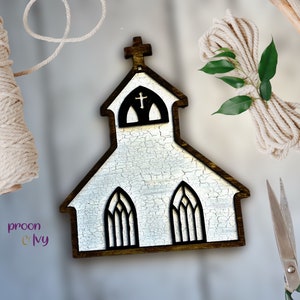 Church Decorations, White Chapel, Farmhouse Church, Mini Church