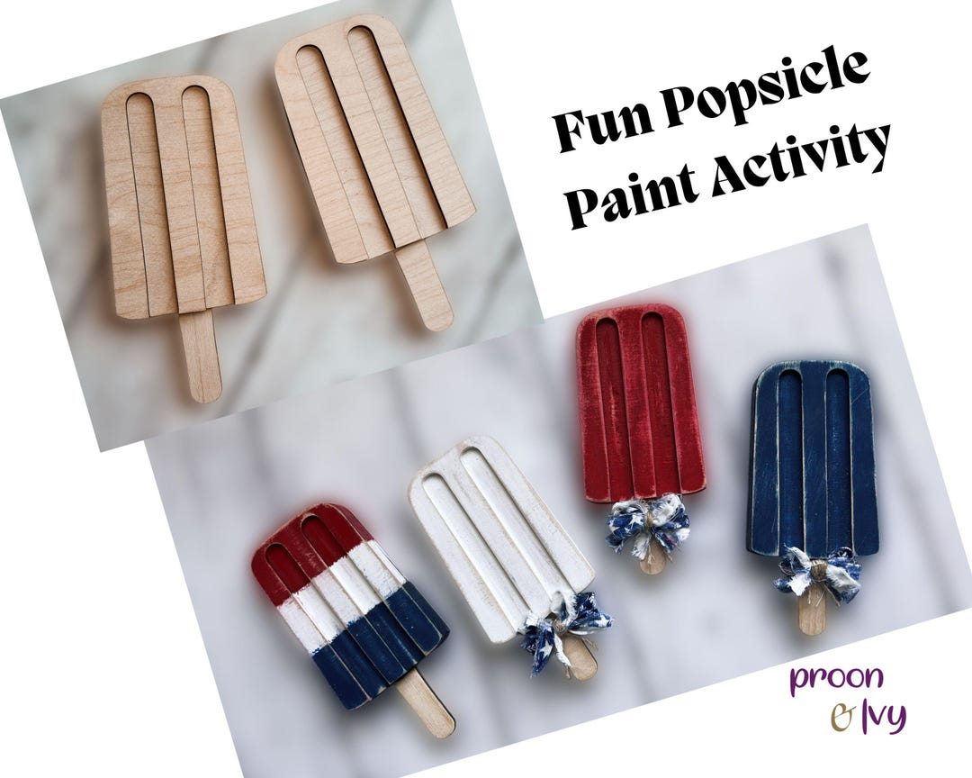 July 4th Paint Kit, Patriotic Summer Decor, Fourth of July, Wooden ...