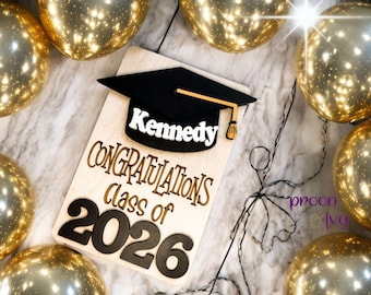 Personalized Graduation Money Holder 2026, Custom Name Grad Gift, Class of 2026 Cash Holder, High School Gift,  College Graduation Gift