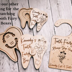 Kids tooth Fairy, Boy Tooth Fairy, Girl Tooth Fairy, Lost Tooth, Tooth Fairy Keepsake, Tooth Fairy Door Hanger bild 10